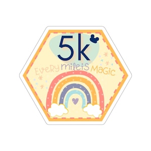5k Every Mile Is Magic Running Sticker  Marathon Sticker  Magical Runner Gifts