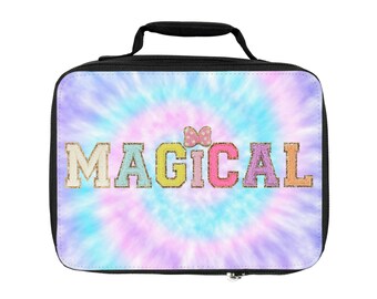 Magical Glitter Chenille Patch Lunch Bag | Trendy Teen Lunch Box | Kids Lunch Ideas | Teen Birthday Gift | Kids Christmas Gift