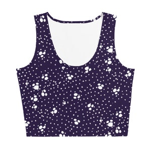 Polka Dot Women&#39;s Navy Crop Top Matching Set Activewear Marathon Workout top Family Matching Mama en ik