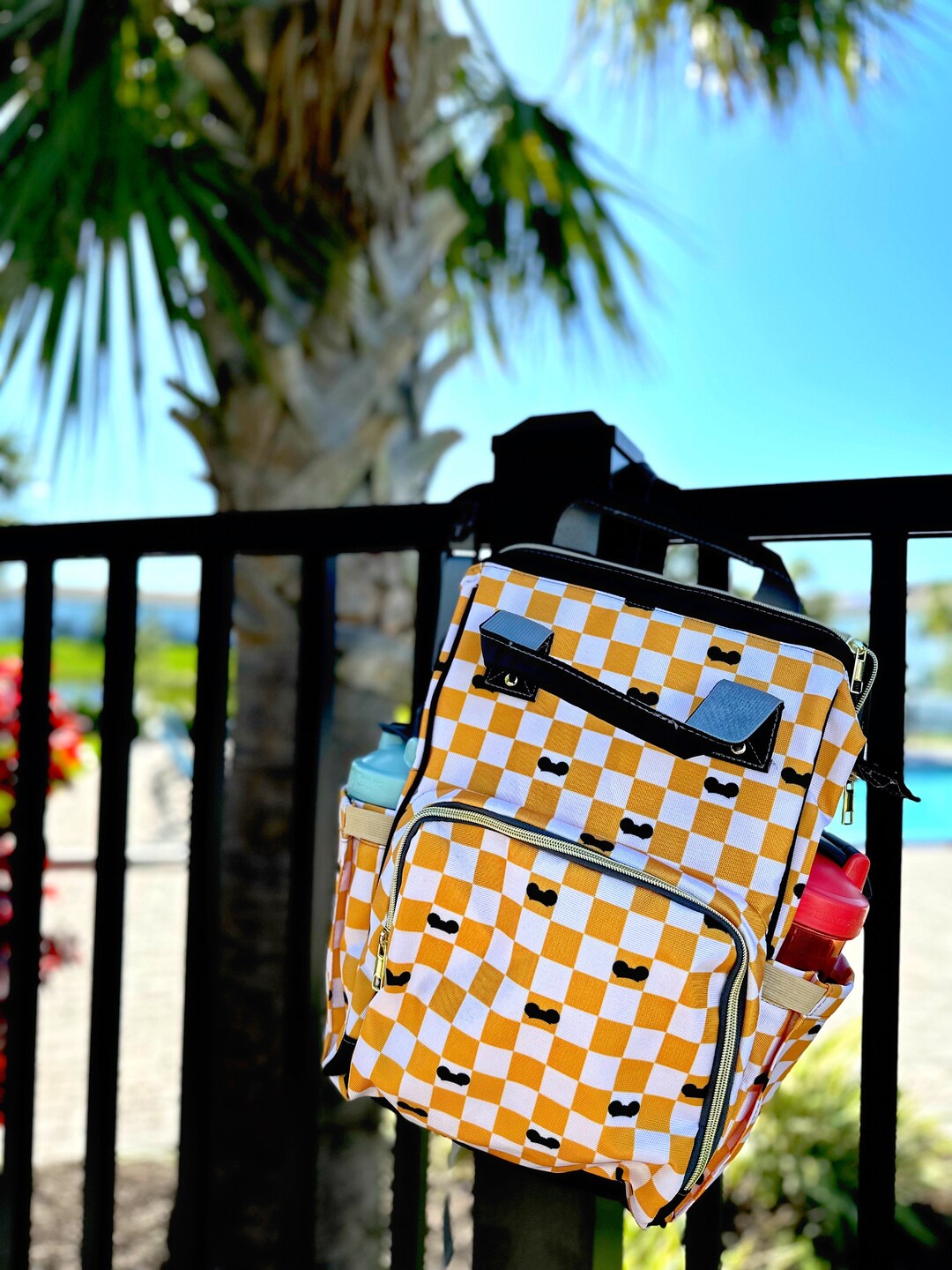Circus Amusement Park Pattern Print Backpack
