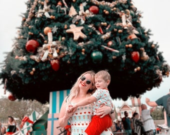 Gingerbread Street Skater Dress Christmas Dress Xmas Dress Holiday Vacation Dress