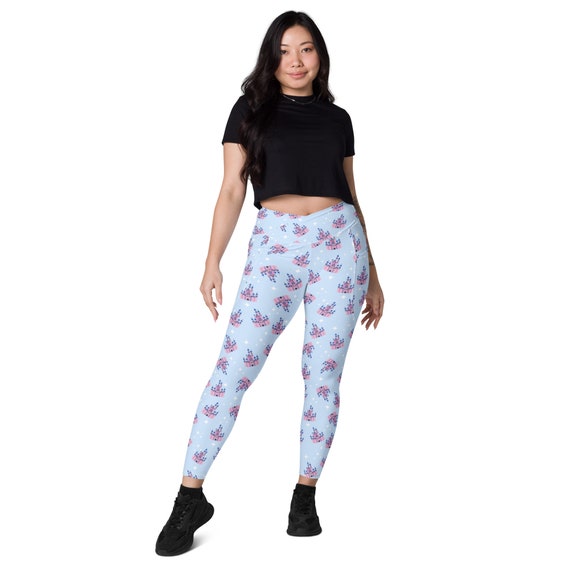 Rose Gold Castle Crossover Leggings With Pockets Etsy