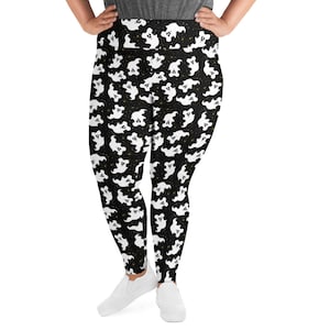 PLUS SIZE Spooky Ghost Yoga Leggings  Halloween Party Matching Sets  Mommy & Me