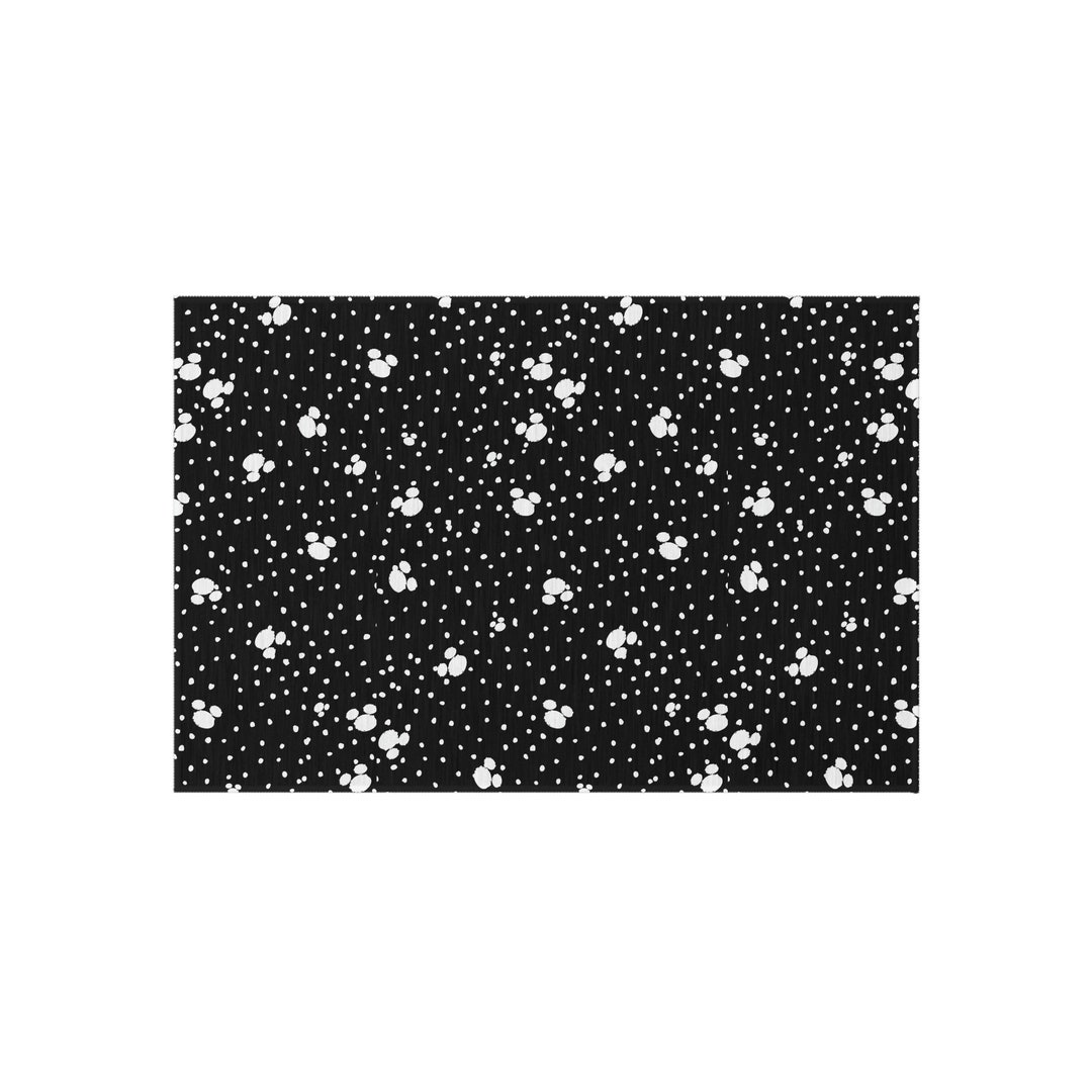 Black Polka Dot Outdoor Rug New Home Doormat Housewarming Etsy
