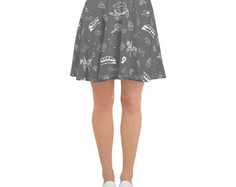 Magic Sketch Skater Skirt  Matching Crop Top Available  Family Matching Shirts  Magical Vacation Style