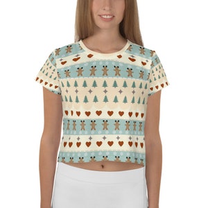 Ginger All They Way All-Over Print Crop Tee