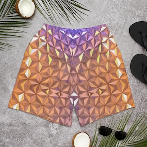 Earth Spaceship Men&#39;s Athletic Long Shorts