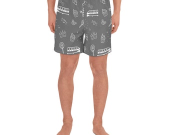 Magic Sketch Pantaloncini lunghi atletici da uomo Uomo Allenamento Mens Pantaloncini attivi Famiglia Vacanza Abbinamento papà e me