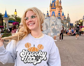 Spooky Vibes Pompoen Sweatshirt Boo To You Kostuum Herfst Pompoen Sweatshirt Herfst Sweatshirts
