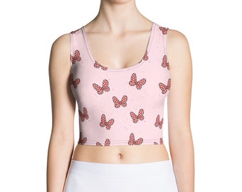 Red Polka Dot Bow Crop Top, Park Running Costime