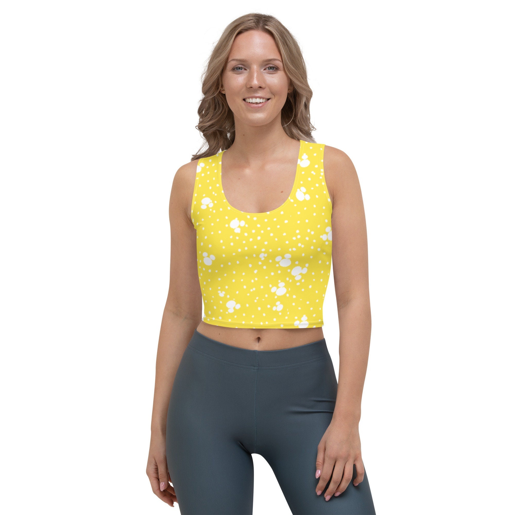 Yellow polka hotsell dot crop top