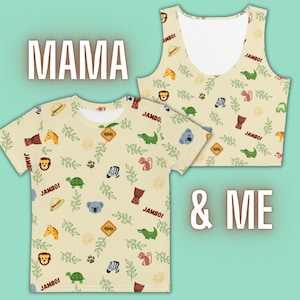 Jambo Crop Top, Safari Matching Set, Animal Safari Crop Top, Running Marathon Costume