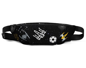 Stars Space Wars Black Fanny Pack, Space Wars belt bag, park bag for Hollywood studios