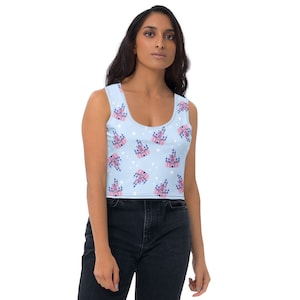 Rose Gold Castle Crop Top Run costume  Rainbow crop tank for theme parks