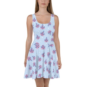 Castles Women&#39;s Skater Dress  Magical Vacation Dress  Family Matching Dresses Running dress  Mommy and Me