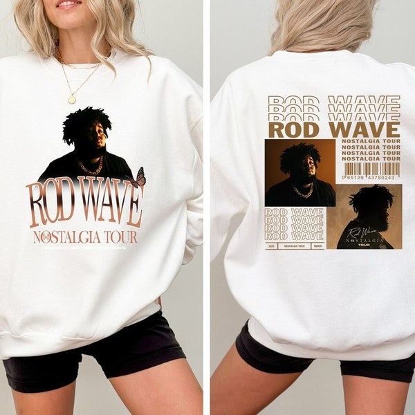 rod Wave Lyrics 2 side shirt, Rod Wave Nostalgia 2023 Merch, Rod Wave fans,Concert Sweatshirt,adults and for children