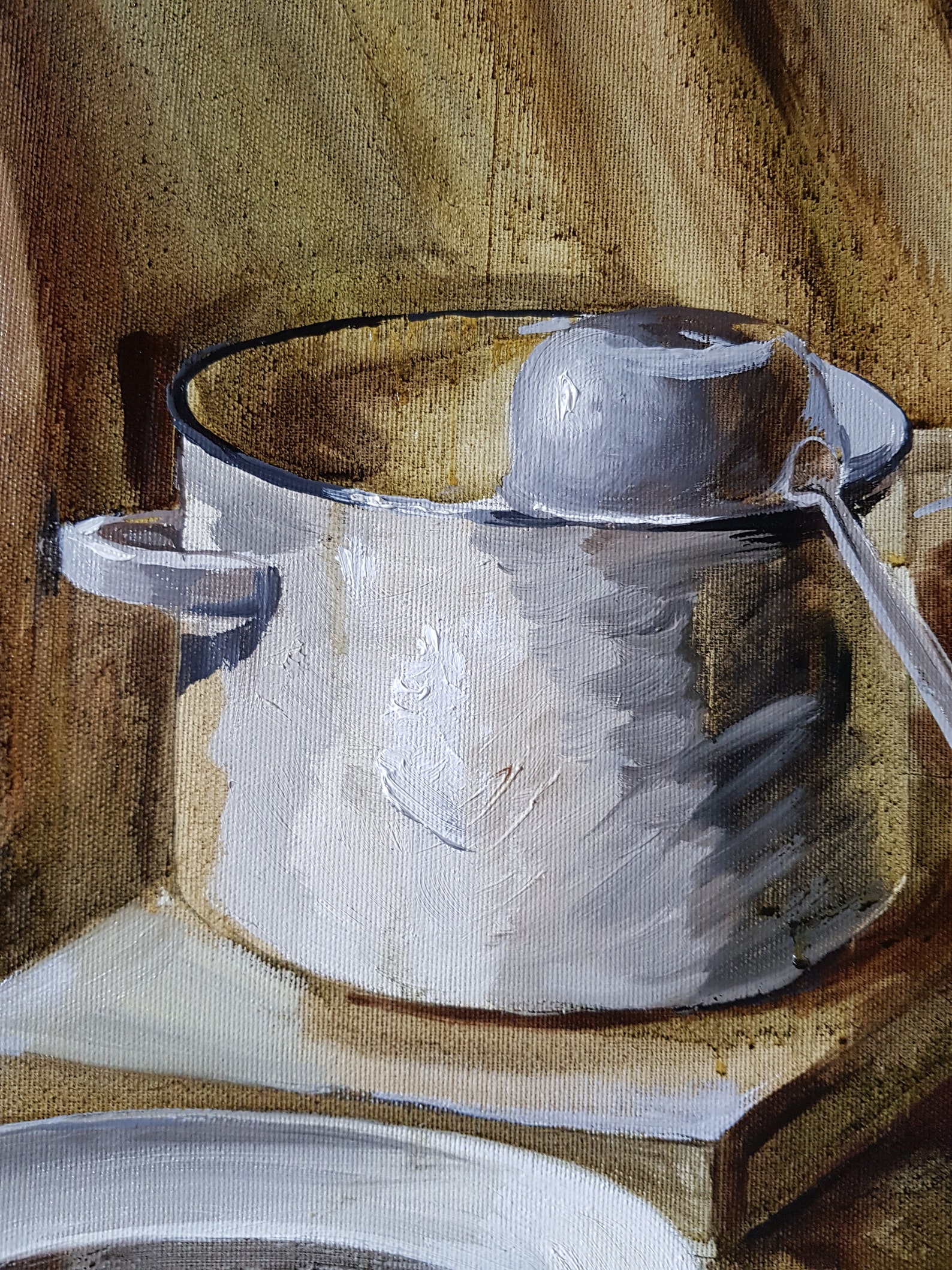 Original Oil Painting On Canvas Still Life Grisaille Wall Etsy