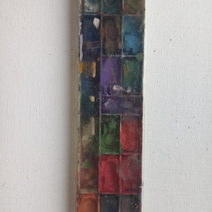 Vintage |  Watercolor paints | Set of 14 colors | For children | School paints | Used