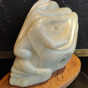 Old men&#39;s head alabaster retro style unique