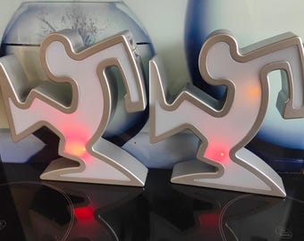 La Linea - Lamp After Osvaldo Cavandoli, Keith Haring - Set of 2 Pieces 1990