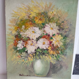 vintage painting old oil painting on canvas Helman