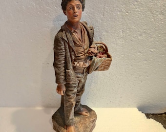 Bernard Bloch boy with fruit basket antique