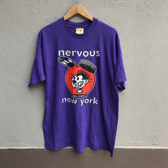 Vintage rare 90s NERVOUS RECORDS hiphop rap tee mo