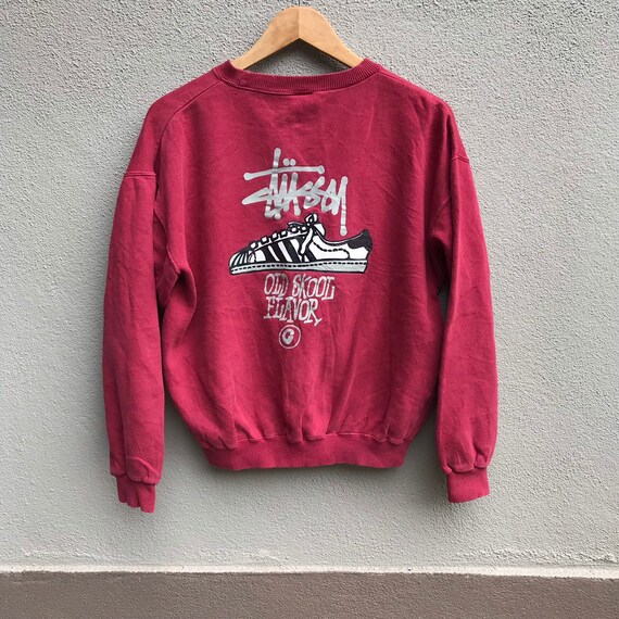red stussy sweatshirt