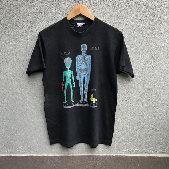 Vintage 90s MARS ATTACK the movie alien tee cartoo