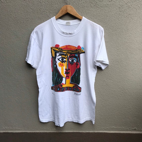 Vintage PICASSO art tee keith haring dali mc esche