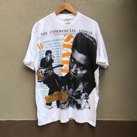 Vintage rare ELVIS PRESLEY legend all over print f