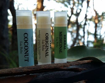 Vegan Lip Balm / Organic Lip Balm / Organic Herbal Lip Balm / All Natural Vegan Lip Balm / Candelilla Wax / Simple Organic, Vegan Lip Balm