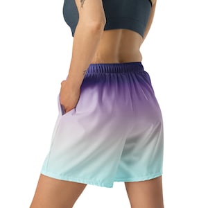 Shorts deportivos con efecto tie-dye ombré: ropa deportiva de poliéster reciclado