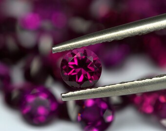 Garnet Beads Rhodolite Garnets Faceted Rondelles Roundels Rondels January Birthstone Earth Mined Gem 4 or 8-Inch Strand 3 to 5mm