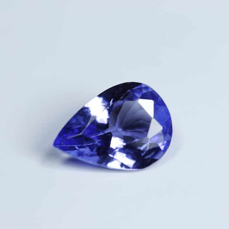 DEEP Color Tanzanite Faceted Pears 6x8 mm Price per piece. Size SELECT Size Eye Clean to Loupe Clean Quality