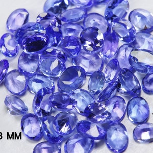 DEEP Color Tanzanite Facetterade Ovaler 5 x 4 mm, 5 x 3 mm och 4 x 3 MM Storlek. VÄLJ Storlek. Ögonren till luppren kvalitet. Pris per styck. bild 4