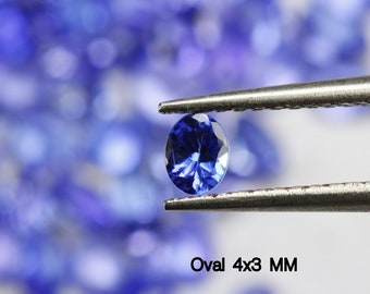 DEEP Color Tanzanite Faceted Ovals 5x4 mm, 5x3 mm & 4x3 MM Size. SELECT Size. Eye Clean to Loupe Clean Quality. Price per piece.