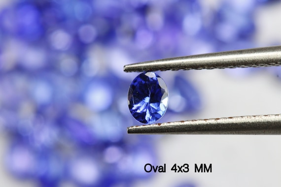 DEEP Color Tanzanite Faceted Ovals 5x4 mm, 5x3 mm & 4x3 MM Size. SELECT Size. Eye Clean to Loupe Clean Quality. Price per piece.