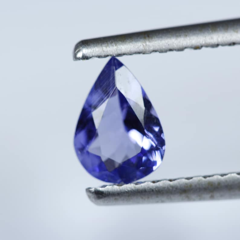 DEEP Color Tanzanite Faceted Pears 6x8 mm Price per piece. Size SELECT Size Eye Clean to Loupe Clean Quality