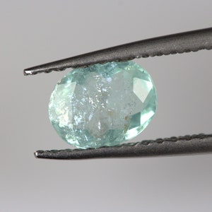 Mesmerizing 0.65 Carats Blue PARAIBA Tourmaline. 6.6 x 5.3 MM Oval. Intense Glow.