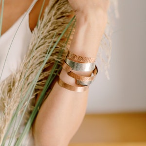 Handmade, Hand-forged bracelets Brass Copper Nickel silver image 1