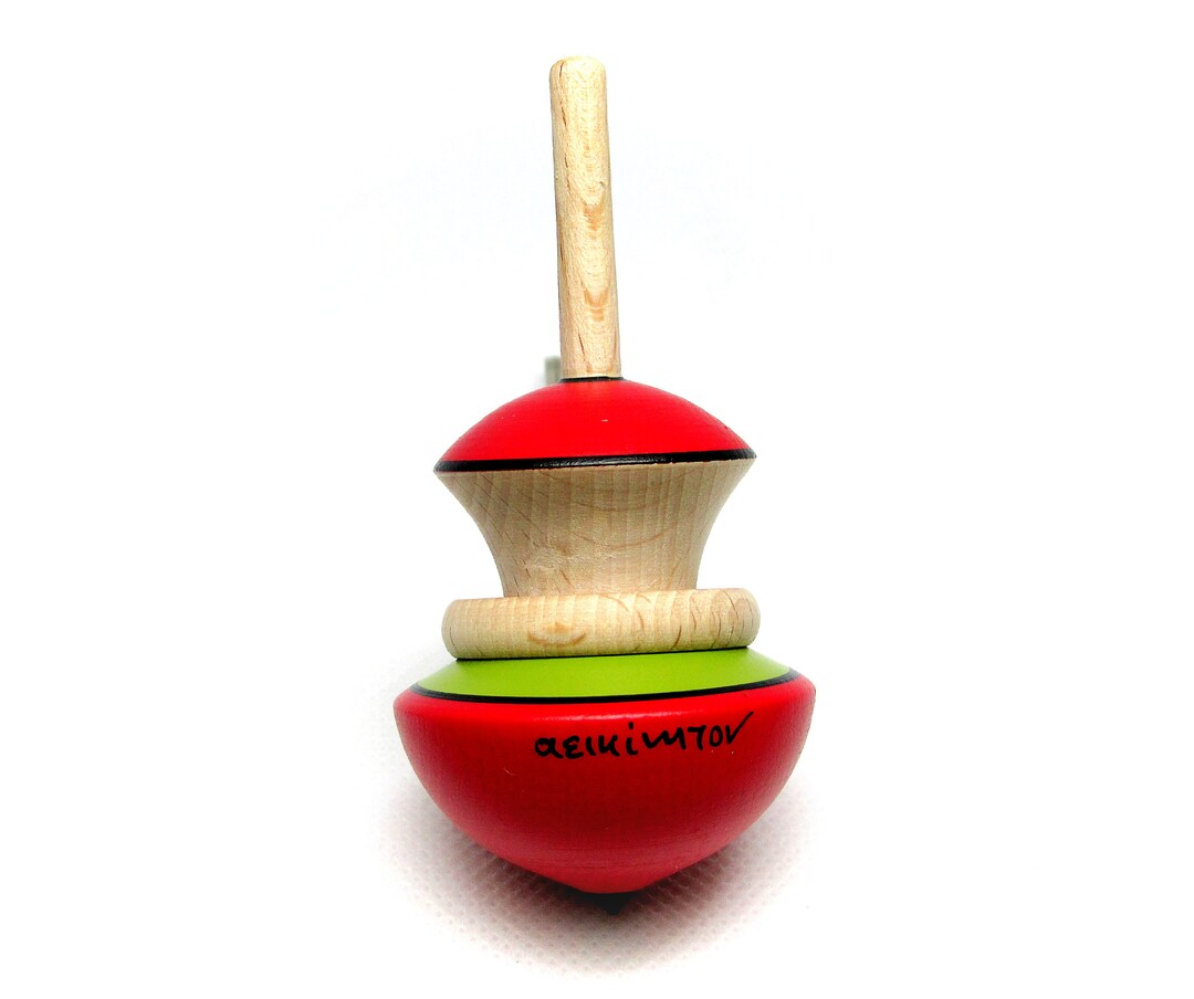 Handmade Hula Hoop Wooden Spinning Top history of Top Included in Greek