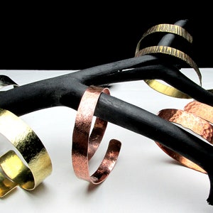 Handmade, Hand-forged bracelets Brass Copper Nickel silver image 6