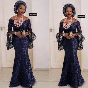Nigerian lace styles for wedding best sale 2017