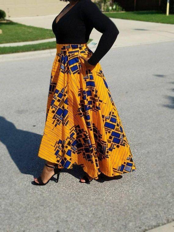 high low ankara skirt