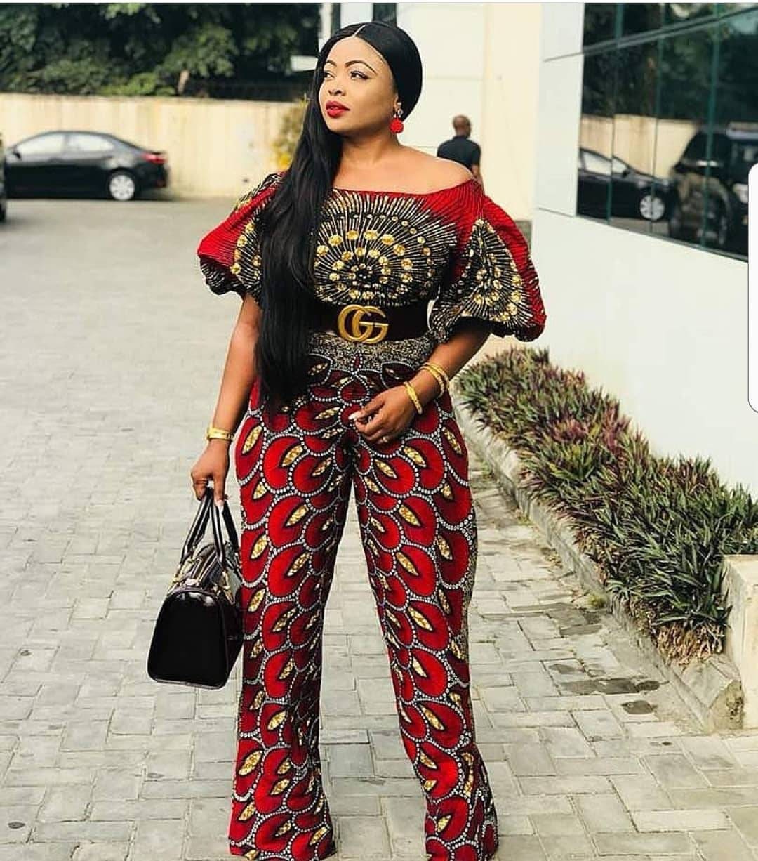 African Ankara Jumpsuit With Balloon 