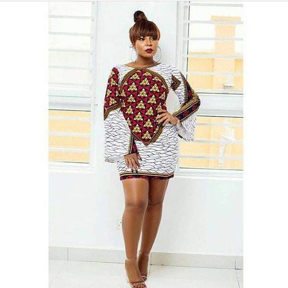 african print mini dress