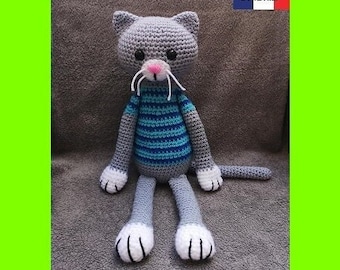 Amigurumi cat tutorial PDF in French