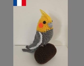 Tutoriel Perruche calopsitte au crochet en francais