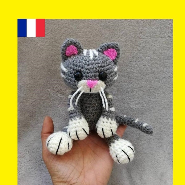 Tutoriel/Pattern Amigurumi chat crochet PDF  Français